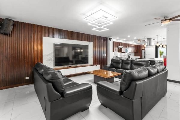 Open living room lounge at Villa Norma